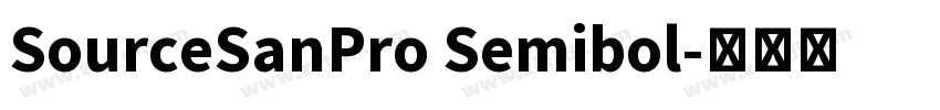 SourceSanPro Semibol字体转换